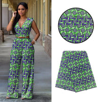 HKM-596051 African Batik Cotton Wax Cloth - 100% Cotton, Versatile Fabric for Fashion, Home Décor, and Crafting