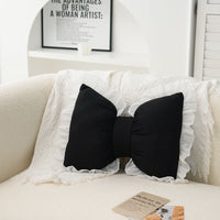 HKM-596179 Butterfly-Shaped Waist Pillow with Lace Trim for Home and Office Use - Soft PP Cotton, 40x32cm