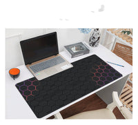 HKM-596307 Hexagonal Oversized Gaming Desk Mat with Non-Slip Rubber Base, 300x800mm and 400x900mm Options