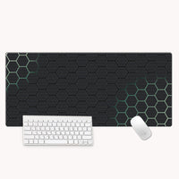 HKM-596307 Hexagonal Oversized Gaming Desk Mat with Non-Slip Rubber Base, 300x800mm and 400x900mm Options