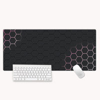 HKM-596307 Hexagonal Oversized Gaming Desk Mat with Non-Slip Rubber Base, 300x800mm and 400x900mm Options