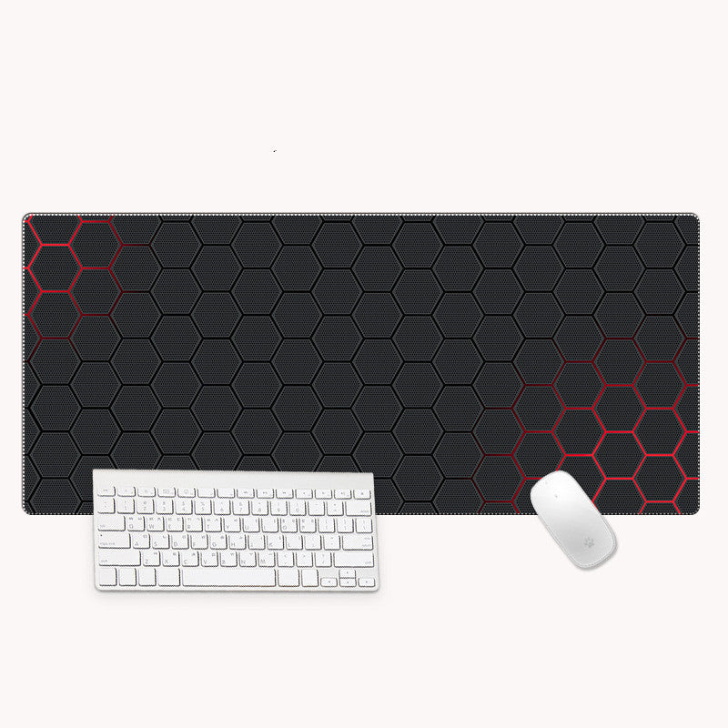 HKM-596307 Hexagonal Oversized Gaming Desk Mat with Non-Slip Rubber Base, 300x800mm and 400x900mm Options