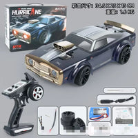 HKM-596371 High Speed 35km/h 4WD RC Car with LED Lights - Remote Control Muscle Drift Vehicle for Kids