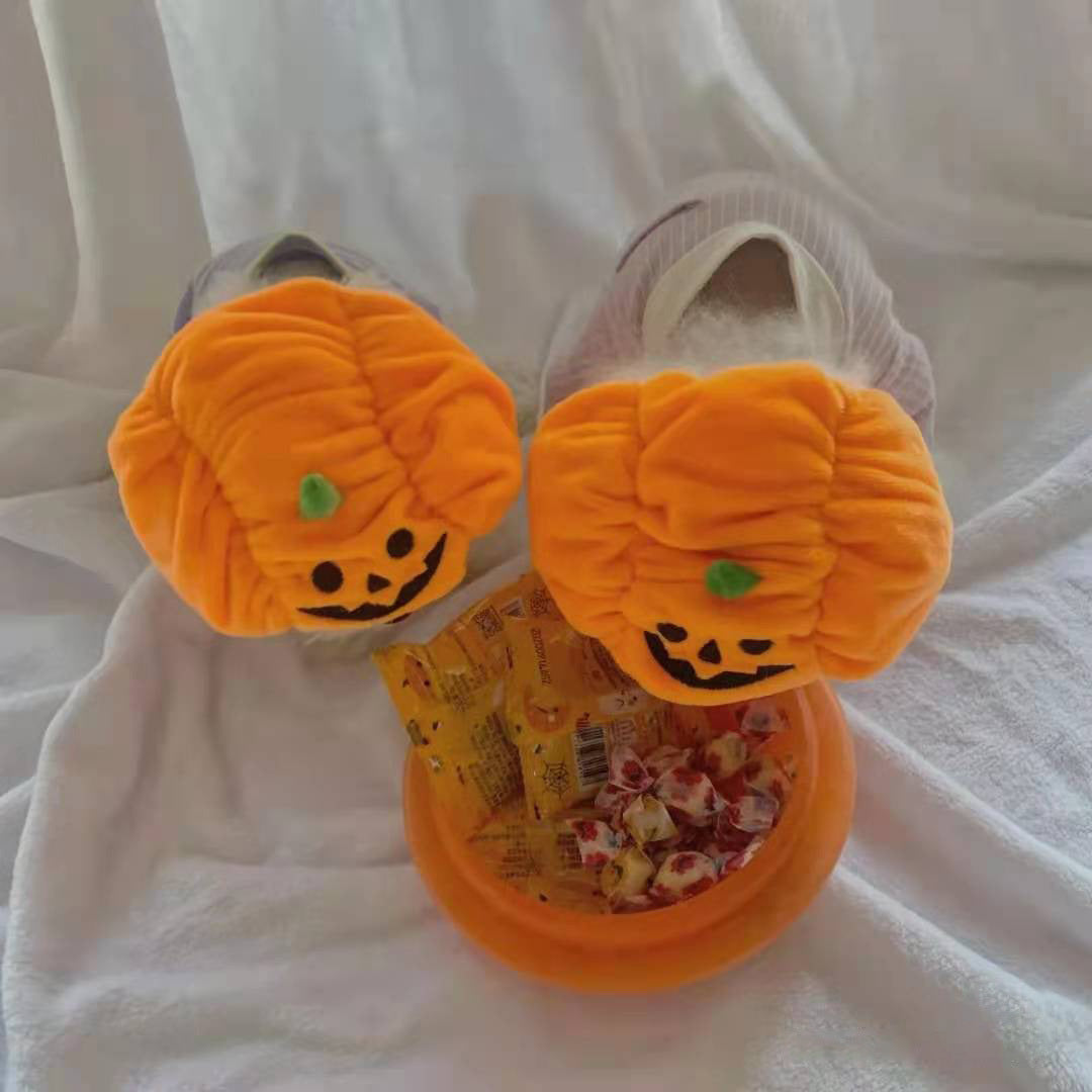 HKM-596371 Orange Pumpkin Velvet Hat for Pets - Small and Large Sizes Available