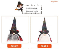 HKM-596499 Halloween Seven-Color Light-Up Doll with Gray and White Beards