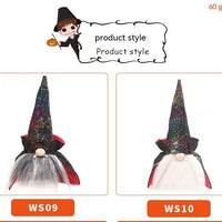 HKM-596499 Halloween Seven-Color Light-Up Doll with Gray and White Beards