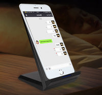 HKM-596563 15W Wireless Mobile Phone Upright Charger with 1m Cable, Supports QI Charging in Black & White