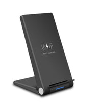 HKM-596563 15W Wireless Mobile Phone Upright Charger with 1m Cable, Supports QI Charging in Black & White