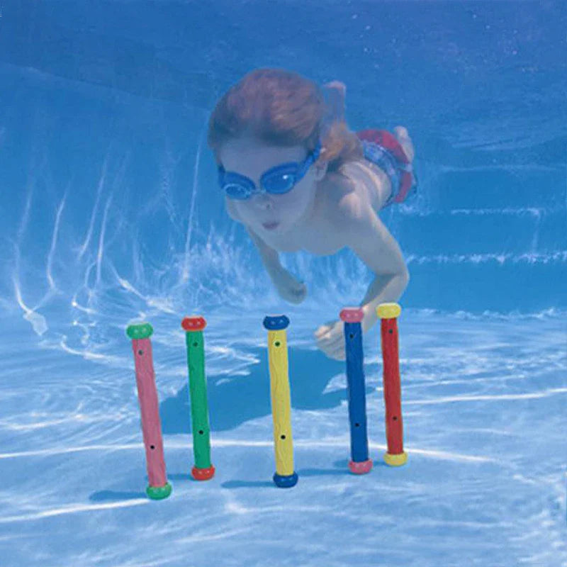 HKM-596627 Underwater Diving Stick Toy Set for Children - Sinking Pool Training Toys (4 Pcs)