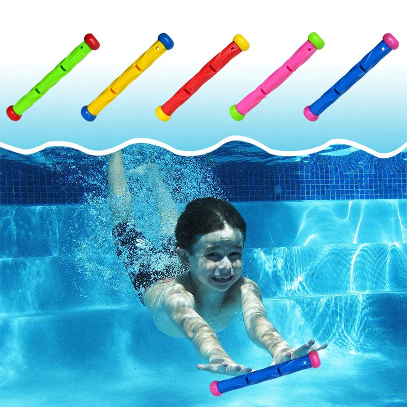 HKM-596627 Underwater Diving Stick Toy Set for Children - Sinking Pool Training Toys (4 Pcs)