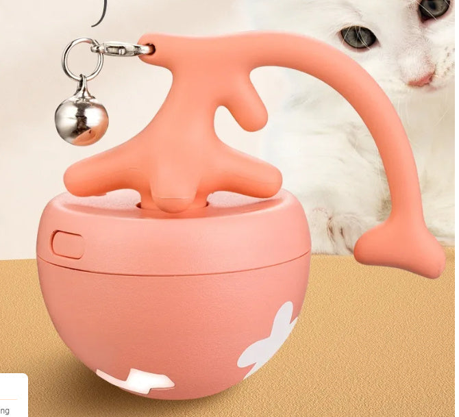 HKM-596819 Smart Interactive Cat Toy Ball - USB Rechargeable Self-Playing Pet Toy with Obstacle Avoidance and Detachable Tail