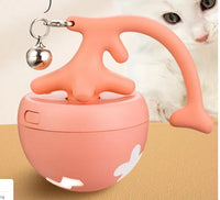 HKM-596819 Smart Interactive Cat Toy Ball - USB Rechargeable Self-Playing Pet Toy with Obstacle Avoidance and Detachable Tail
