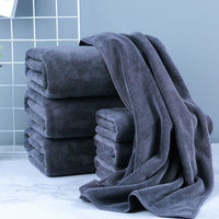 HKM-596947 Thick Microfiber Hotel Bath Towels - Available in White or Gray, Multiple Sizes