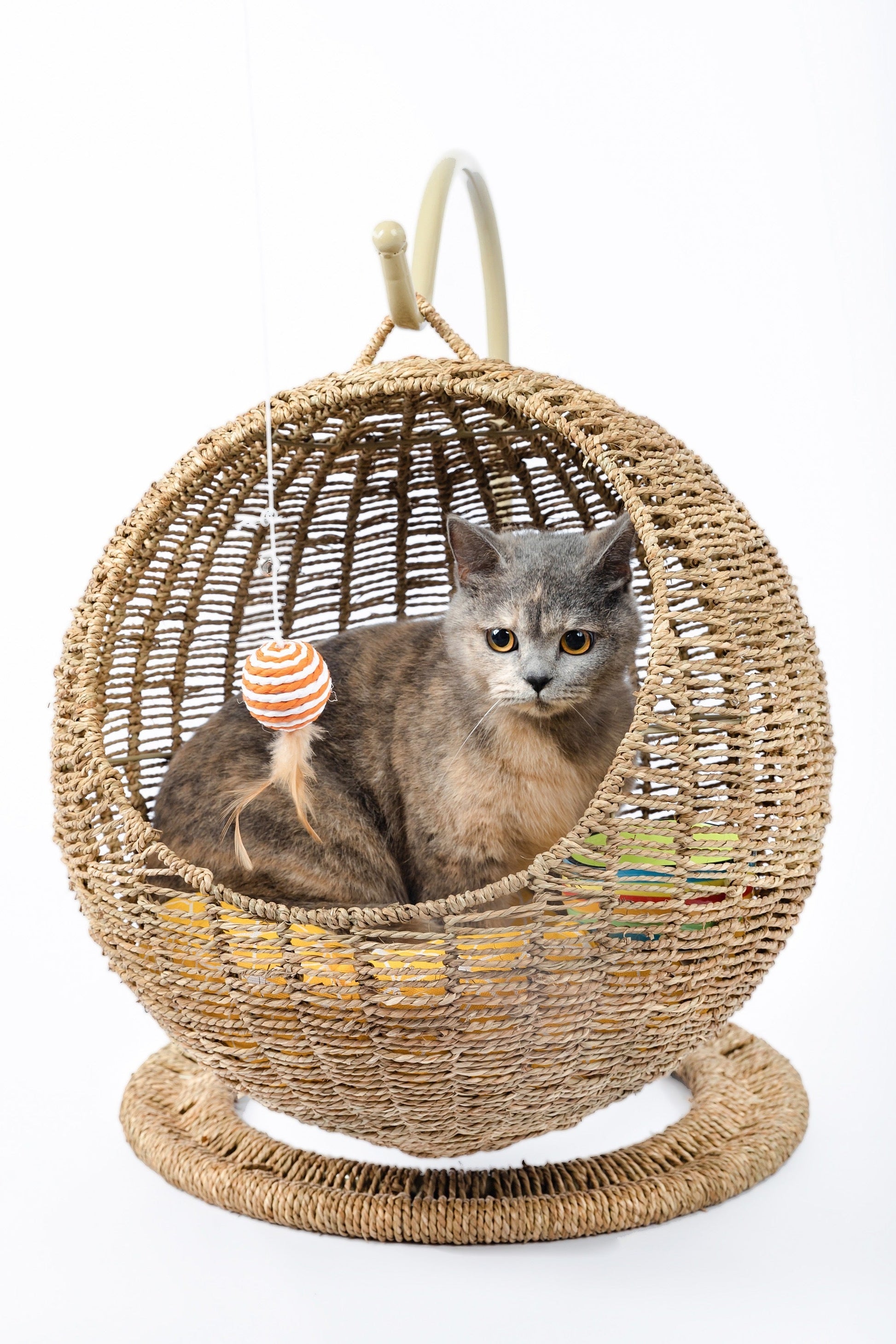 HKM-597075 Woven Round Cat Litter Pet Bed Hanging Basket