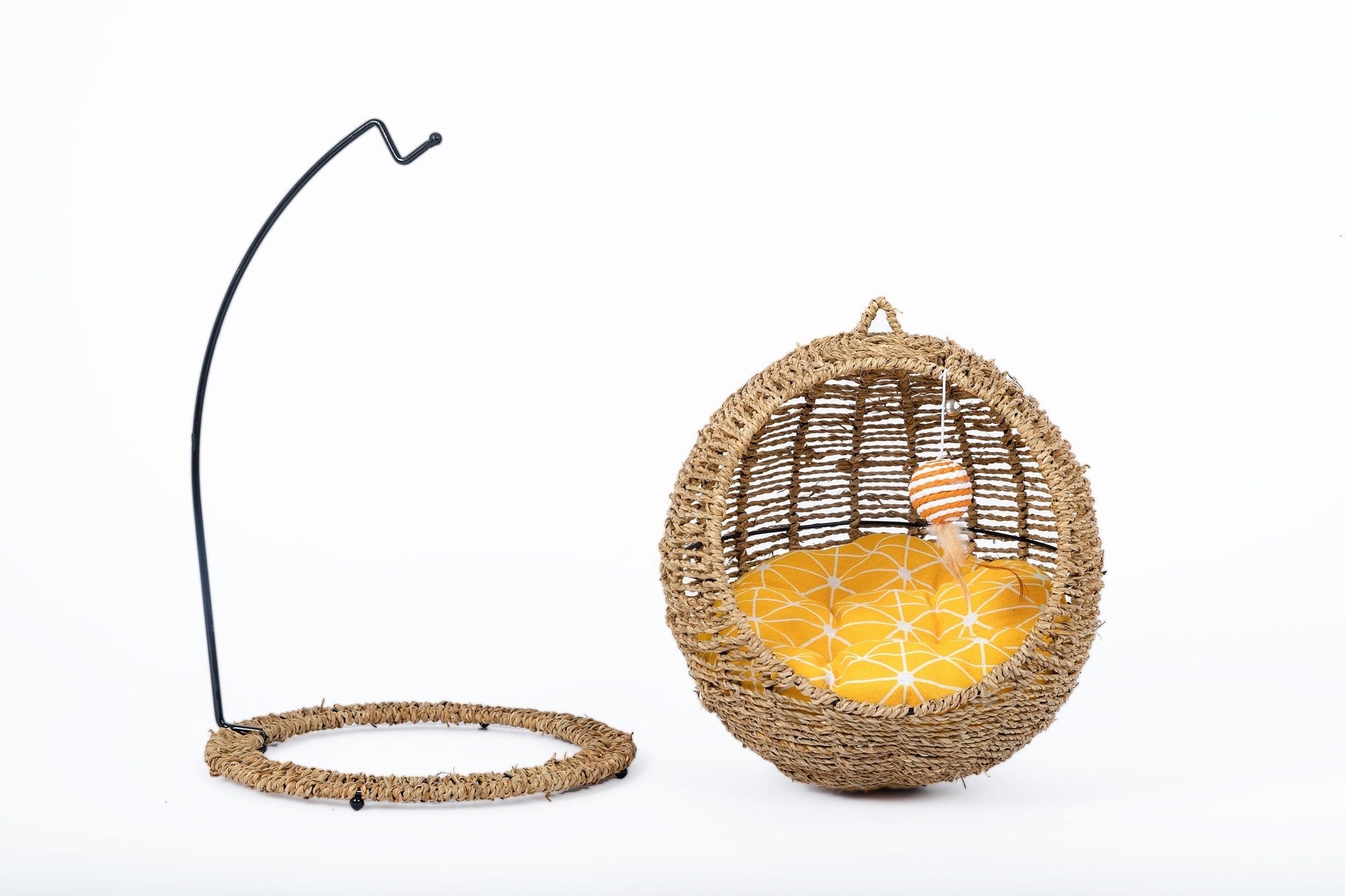 HKM-597075 Woven Round Cat Litter Pet Bed Hanging Basket