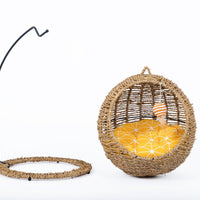 HKM-597075 Woven Round Cat Litter Pet Bed Hanging Basket