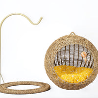 HKM-597075 Woven Round Cat Litter Pet Bed Hanging Basket