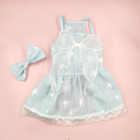 HKM-597139 Floral Cotton Slip Dress for Pets - Lightweight Mesh Skirt for Spring and Summer