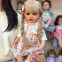 HKM-597203 Soft Silicone Reborn Baby Girl Doll - 55cm Realistic & Cuddly Toy