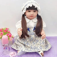 HKM-597203 Soft Silicone Reborn Baby Girl Doll - 55cm Realistic & Cuddly Toy