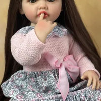 HKM-597203 Soft Silicone Reborn Baby Girl Doll - 55cm Realistic & Cuddly Toy