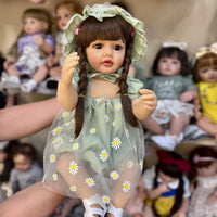 HKM-597203 Soft Silicone Reborn Baby Girl Doll - 55cm Realistic & Cuddly Toy
