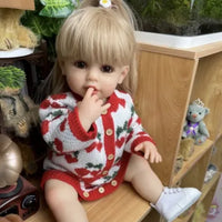 HKM-597203 Soft Silicone Reborn Baby Girl Doll - 55cm Realistic & Cuddly Toy