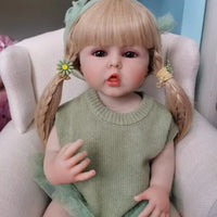 HKM-597203 Soft Silicone Reborn Baby Girl Doll - 55cm Realistic & Cuddly Toy