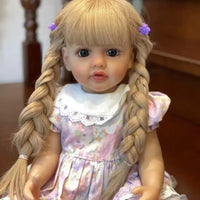 HKM-597203 Soft Silicone Reborn Baby Girl Doll - 55cm Realistic & Cuddly Toy