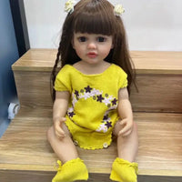 HKM-597203 Soft Silicone Reborn Baby Girl Doll - 55cm Realistic & Cuddly Toy