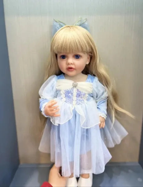 HKM-597203 Soft Silicone Reborn Baby Girl Doll - 55cm Realistic & Cuddly Toy