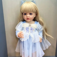 HKM-597203 Soft Silicone Reborn Baby Girl Doll - 55cm Realistic & Cuddly Toy