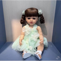 HKM-597203 Soft Silicone Reborn Baby Girl Doll - 55cm Realistic & Cuddly Toy