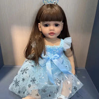 HKM-597203 Soft Silicone Reborn Baby Girl Doll - 55cm Realistic & Cuddly Toy