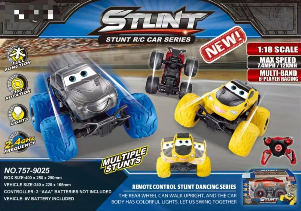 HKM-597523 Remote Control Cartoon Swing Car with 360 Degree Rotation and Lights for Indoor-Outdoor Fun