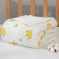 HKM-597523 Soft Combed Cotton Six-Layer Gauze Quilt for Newborns - 110x110cm