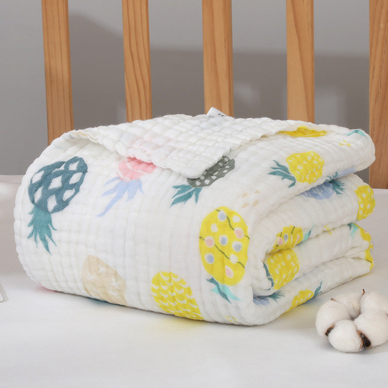 HKM-597523 Soft Combed Cotton Six-Layer Gauze Quilt for Newborns - 110x110cm