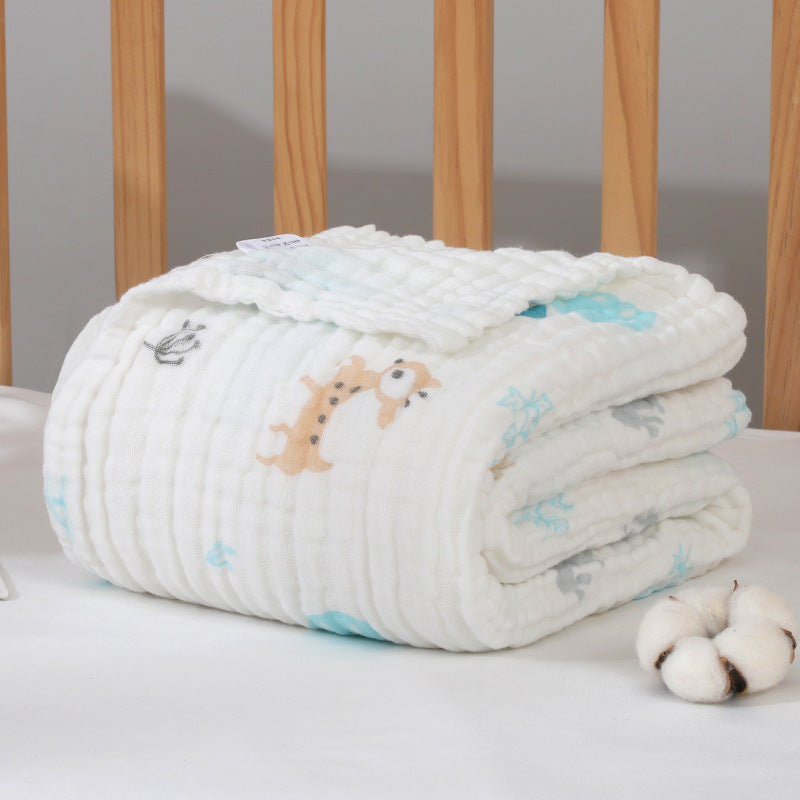 HKM-597523 Soft Combed Cotton Six-Layer Gauze Quilt for Newborns - 110x110cm