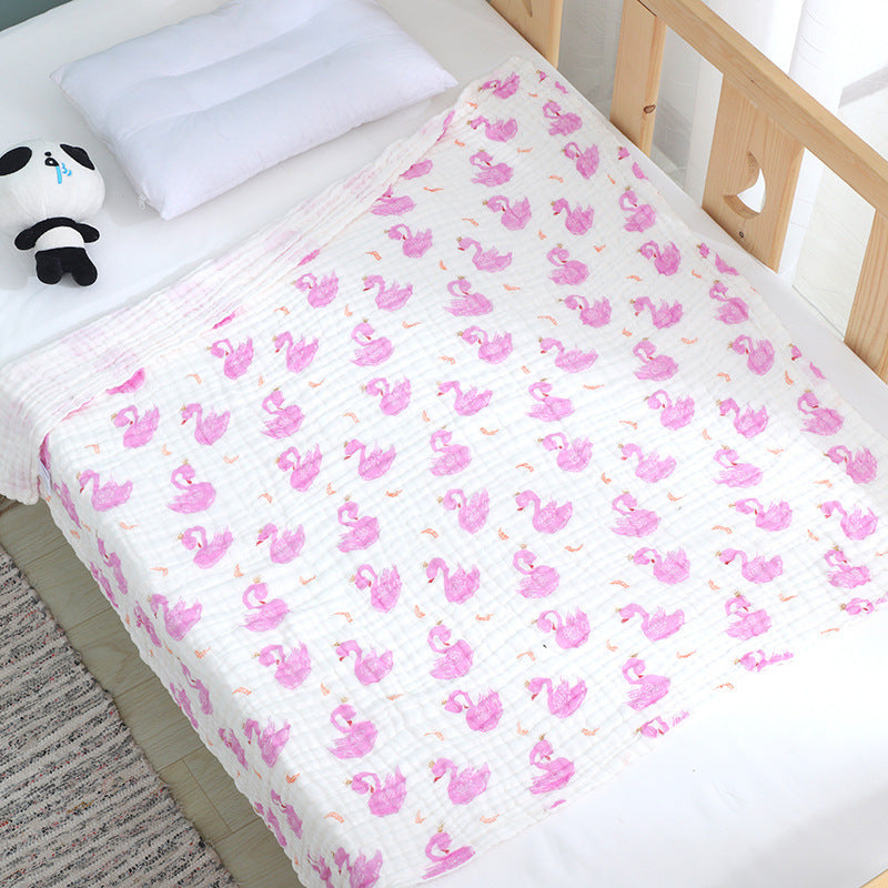 HKM-597523 Soft Combed Cotton Six-Layer Gauze Quilt for Newborns - 110x110cm