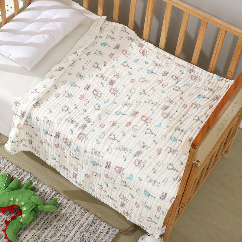 HKM-597523 Soft Combed Cotton Six-Layer Gauze Quilt for Newborns - 110x110cm