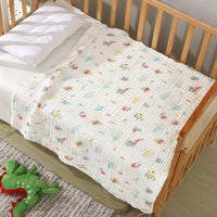 HKM-597523 Soft Combed Cotton Six-Layer Gauze Quilt for Newborns - 110x110cm
