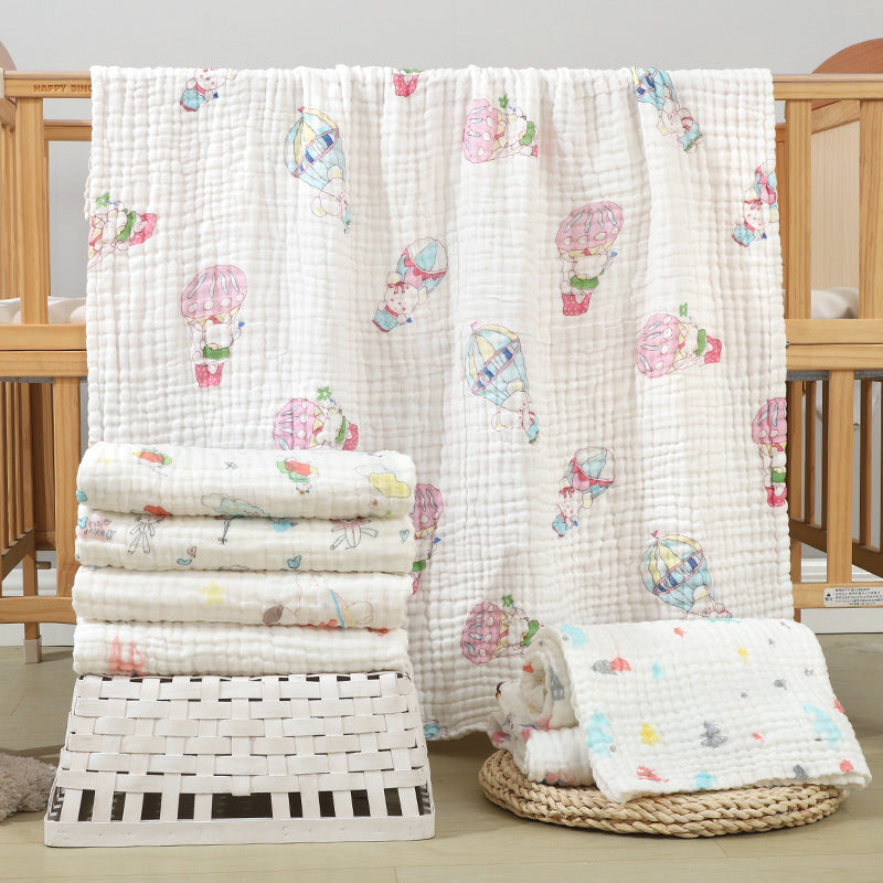 HKM-597523 Soft Combed Cotton Six-Layer Gauze Quilt for Newborns - 110x110cm