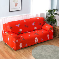 HKM-597587 Christmas Stretch Sofa Cover - All-Inclusive Design for Various Sizes: Single to Four-Person Positions