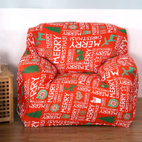 HKM-597587 Christmas Stretch Sofa Cover - All-Inclusive Design for Various Sizes: Single to Four-Person Positions