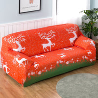 HKM-597587 Christmas Stretch Sofa Cover - All-Inclusive Design for Various Sizes: Single to Four-Person Positions