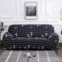 HKM-597587 Christmas Stretch Sofa Cover - All-Inclusive Design for Various Sizes: Single to Four-Person Positions