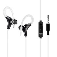 HKM-597587 Super Bass Earhook Headphones with Microphone for Sports and Mobile Use