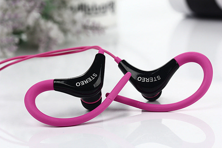 HKM-597587 Super Bass Earhook Headphones with Microphone for Sports and Mobile Use