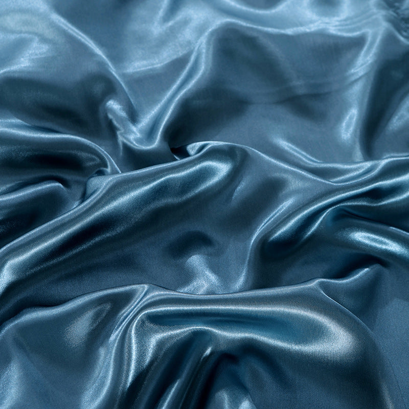 HKM-597843 Ice Silk Quilt Cover Bedding Set - Available in Various Sizes and Styles