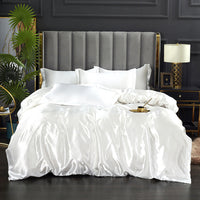 HKM-597843 Ice Silk Quilt Cover Bedding Set - Available in Various Sizes and Styles